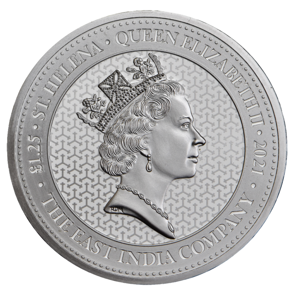 1.25 oz St. Helena Standing Lion Guinea Silver Coin (Year Varies)