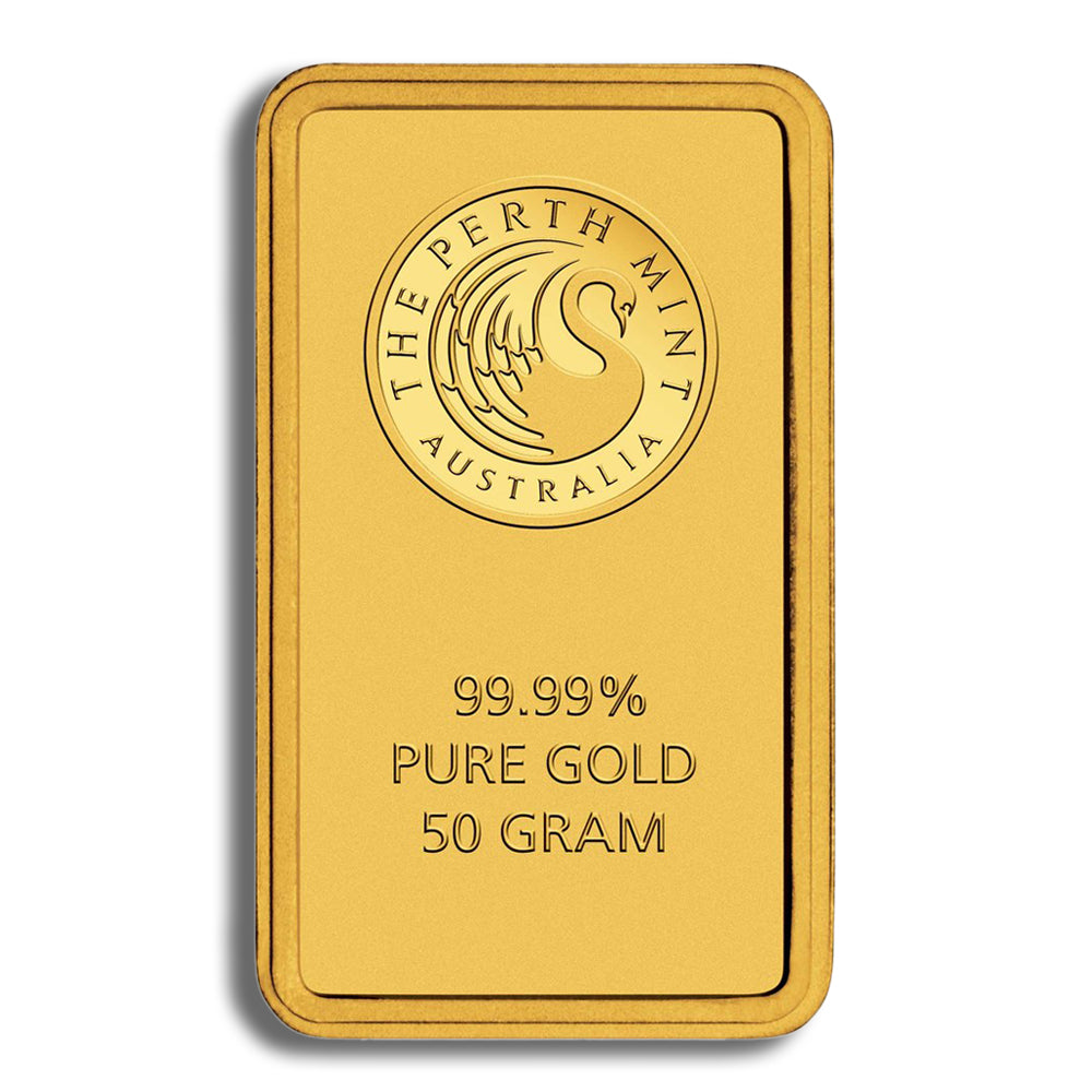 50 gram Gold Bar - Perth Mint (Carded)