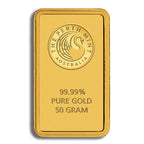 50 gram Gold Bar - Perth Mint (Carded)