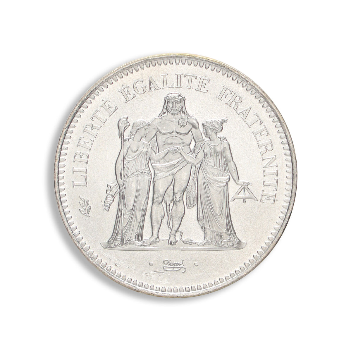 France Silver 50 Francs Hercules - 1974-1980