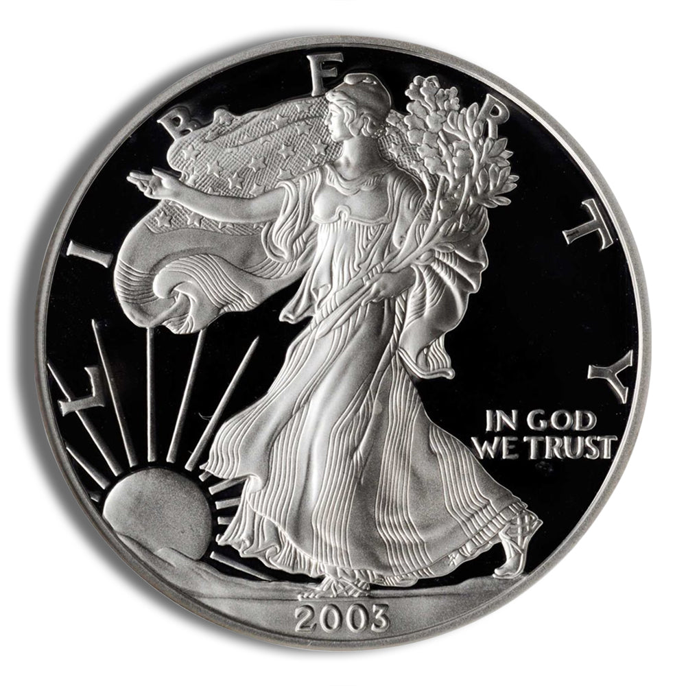 2003-W Proof Silver Eagle with Box & COA