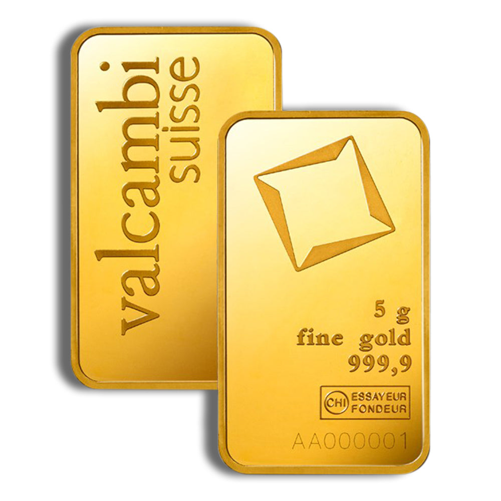 5 gram Gold Bar - Valcambi (Carded)