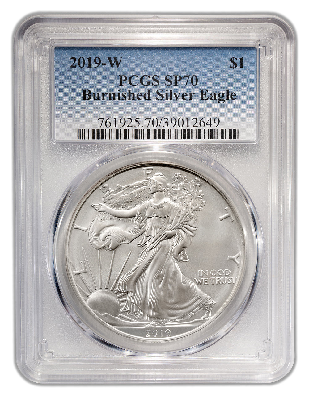 2019-W Burnished Silver Eagle PCGS SP70