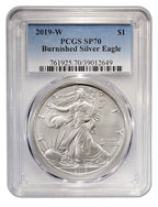 2019-W Burnished Silver Eagle PCGS SP70