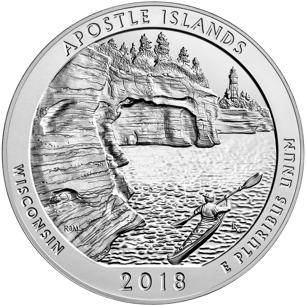 2018 5 oz ATB Apostle Island Silver Coin - BU