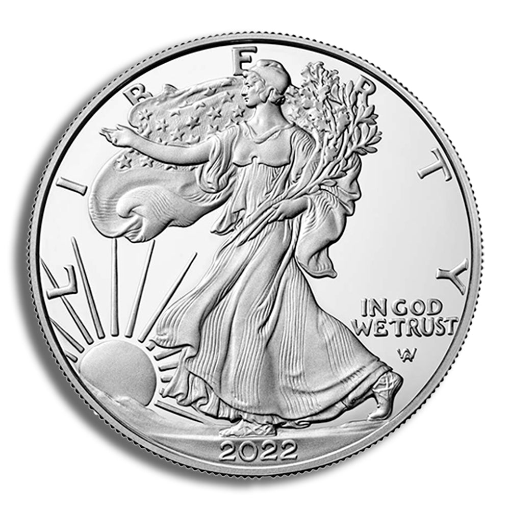 2022-W Proof Silver Eagle with Box & COA