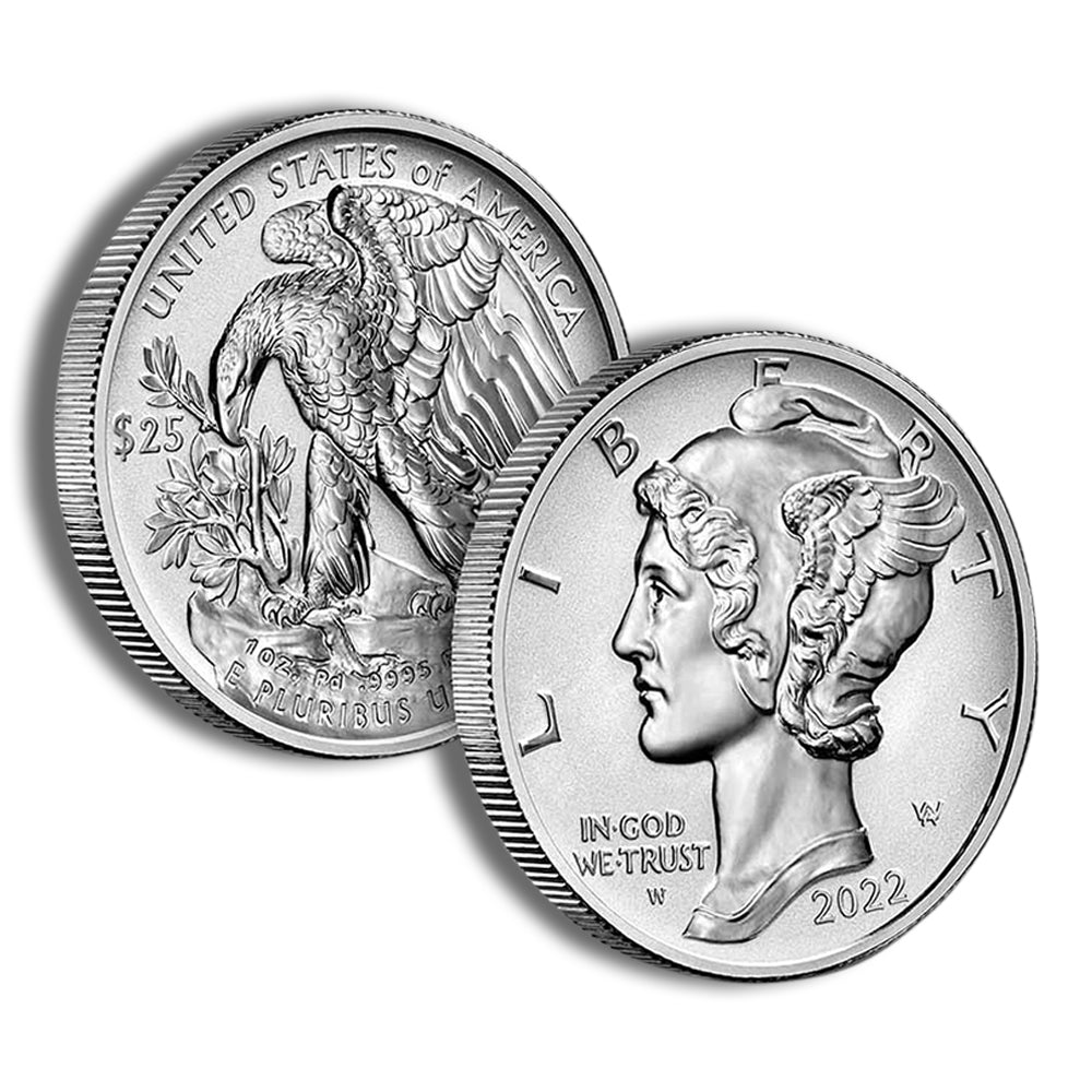 2022-W 1 oz Reverse Proof Palladium Eagle (w/Box & COA)