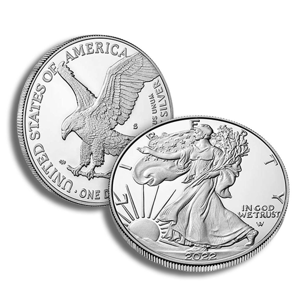 2022-W Proof Silver Eagle with Box & COA