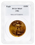 1986 1 oz Gold Eagle $50 PCGS MS69