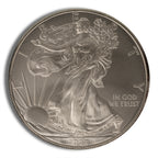 2008-W Burnished Silver Eagle with Box & COA