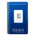 1 gram Platinum Bar - PAMP Fortuna (Carded)