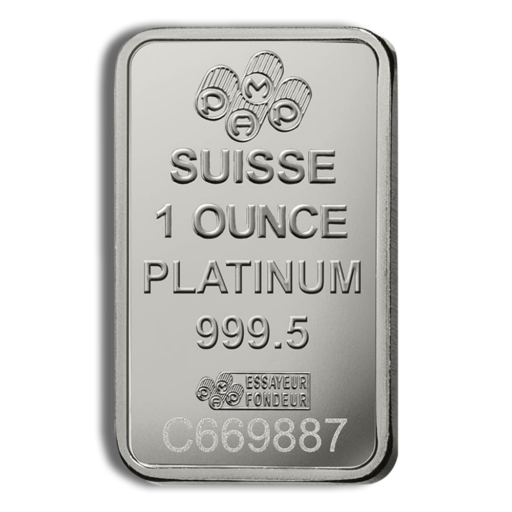 1 oz Platinum Bar - PAMP Fortuna (Carded)
