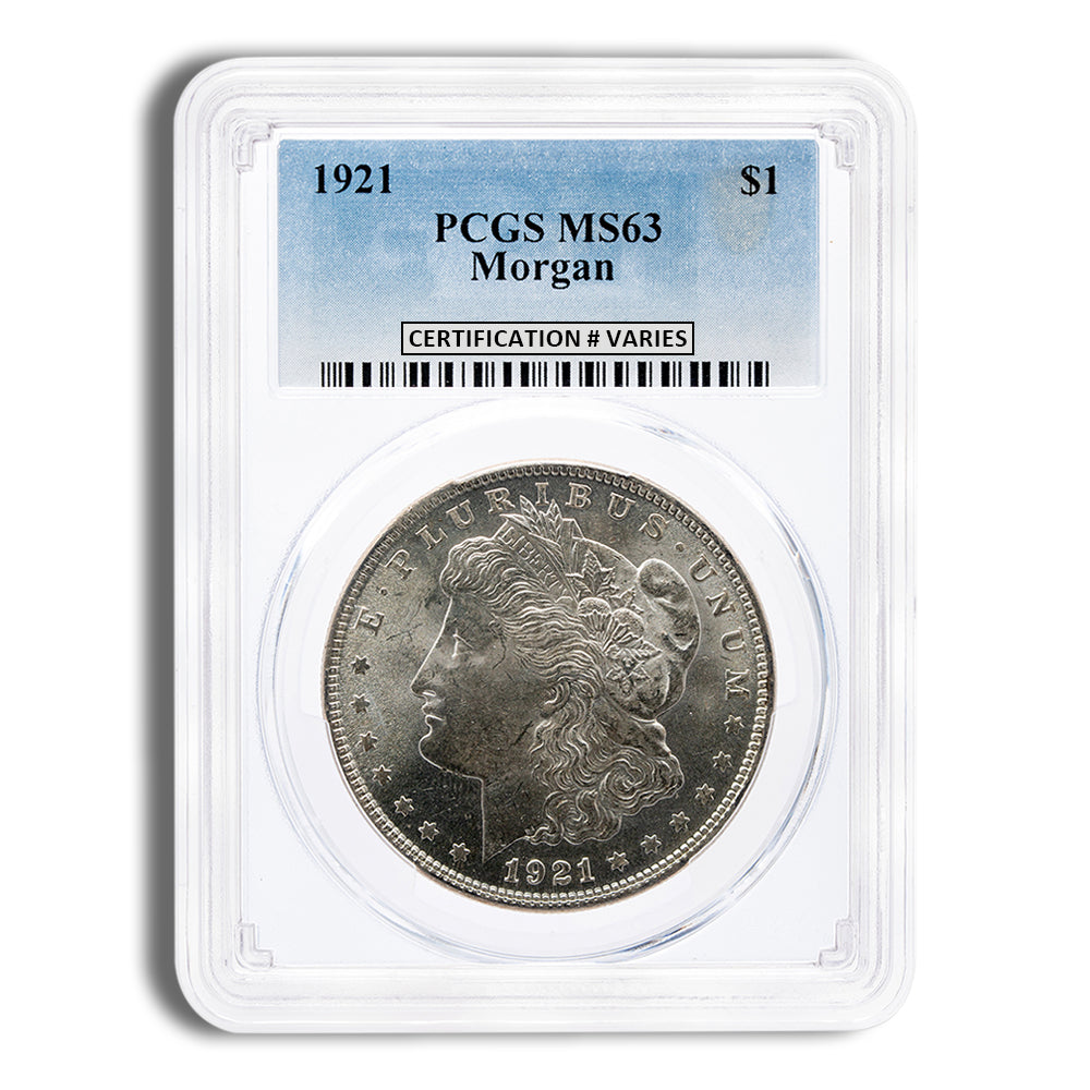 1921 Morgan Dollar - PCGS MS63
