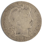 $1 FV 90% Silver Barber Half Dollars - Avg Circ