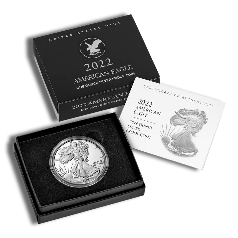 2022-W Proof Silver Eagle with Box & COA