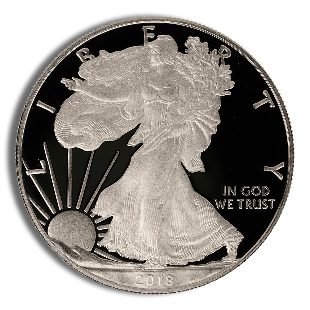 2018-W Proof Silver Eagle with Box & COA