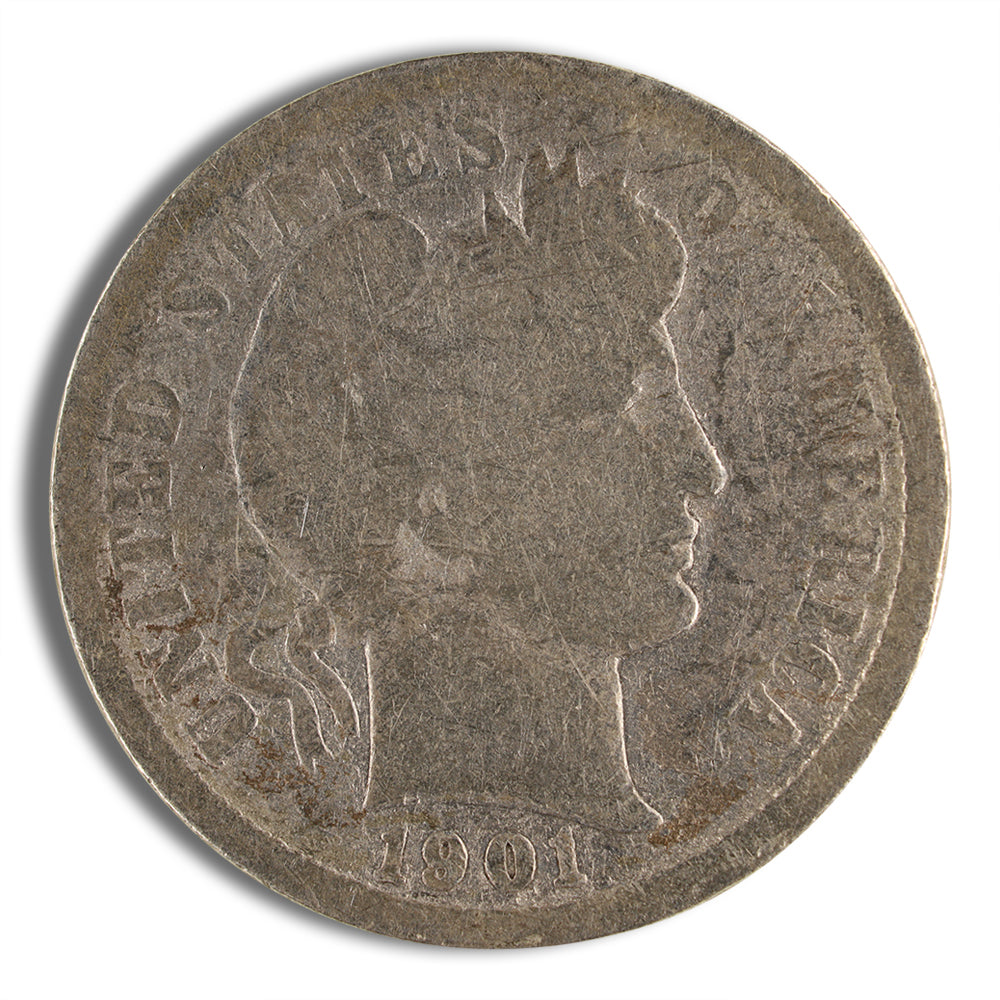 $1 FV 90% Silver Barber Dimes - Avg Circ