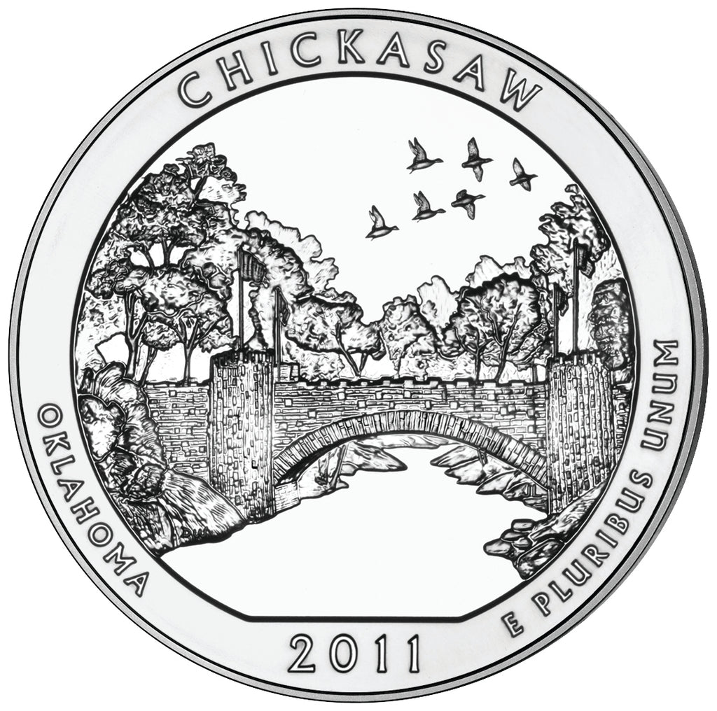 2011 5 oz ATB Chickasaw Silver Coin - BU