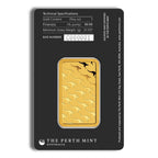 1 oz Gold Bar - Perth Mint (Black Card)