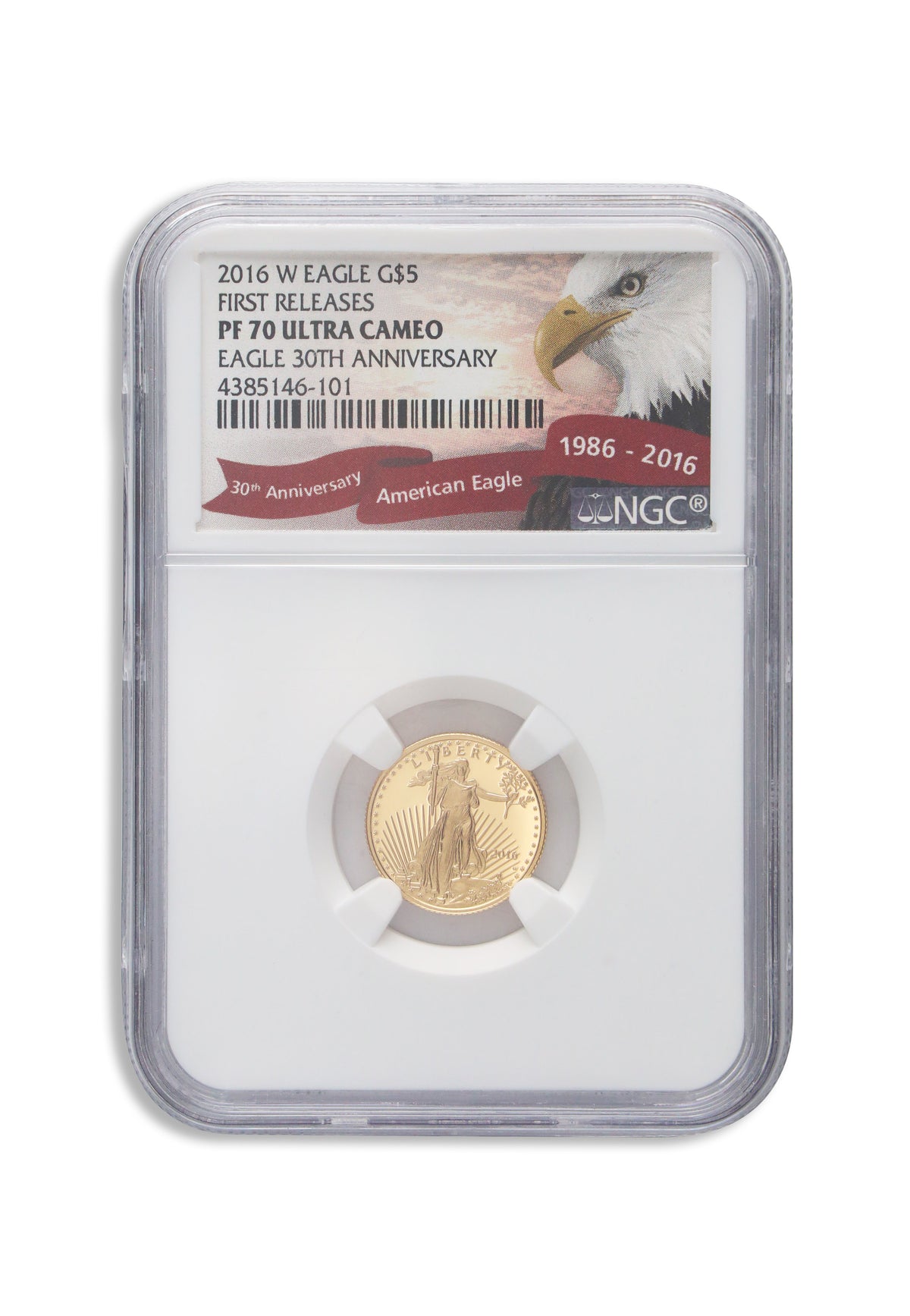 2016-W 1/10 oz Proof Gold Eagle $5 NGC PF70 ER