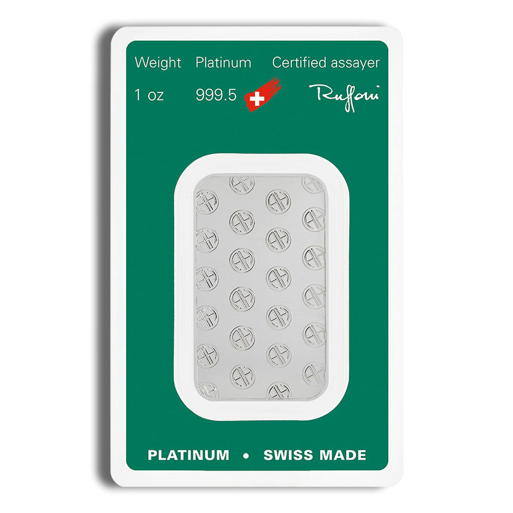 1 oz Platinum Bar - Argor-Heraeus (Carded)