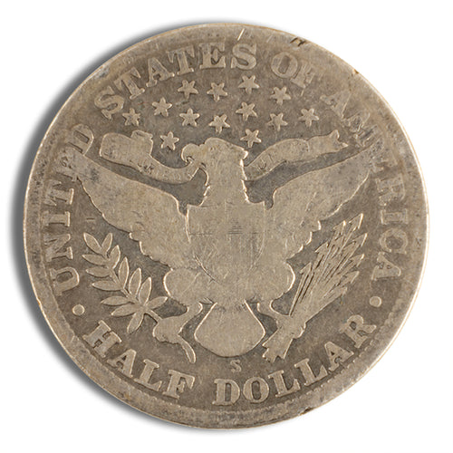 $1 FV 90% Silver Barber Half Dollars - Avg Circ