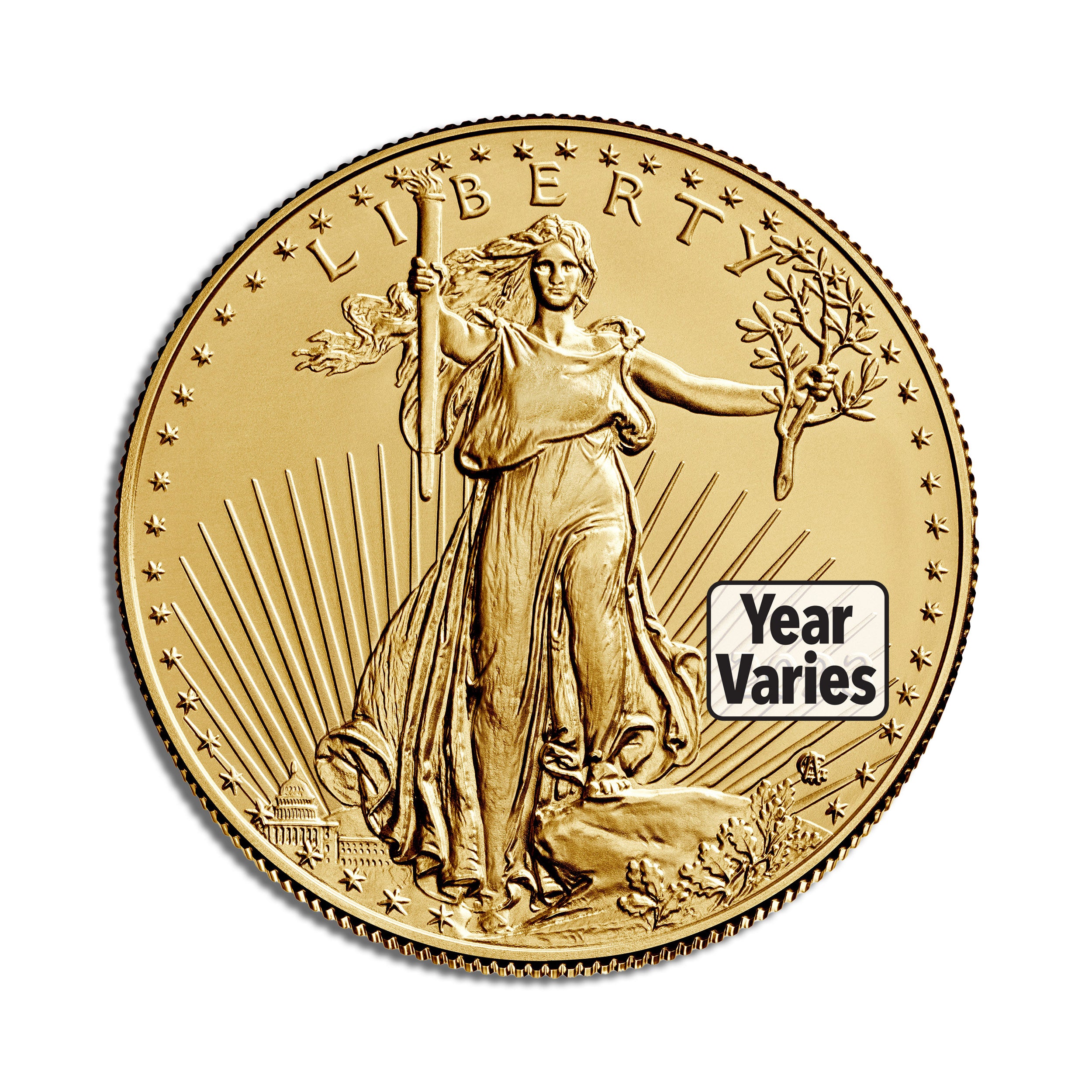 1 oz Gold Eagle - BU (Year Varies).