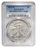 2011-W Burnished Silver Eagle PCGS SP70