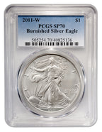 2011-W Burnished Silver Eagle PCGS SP70