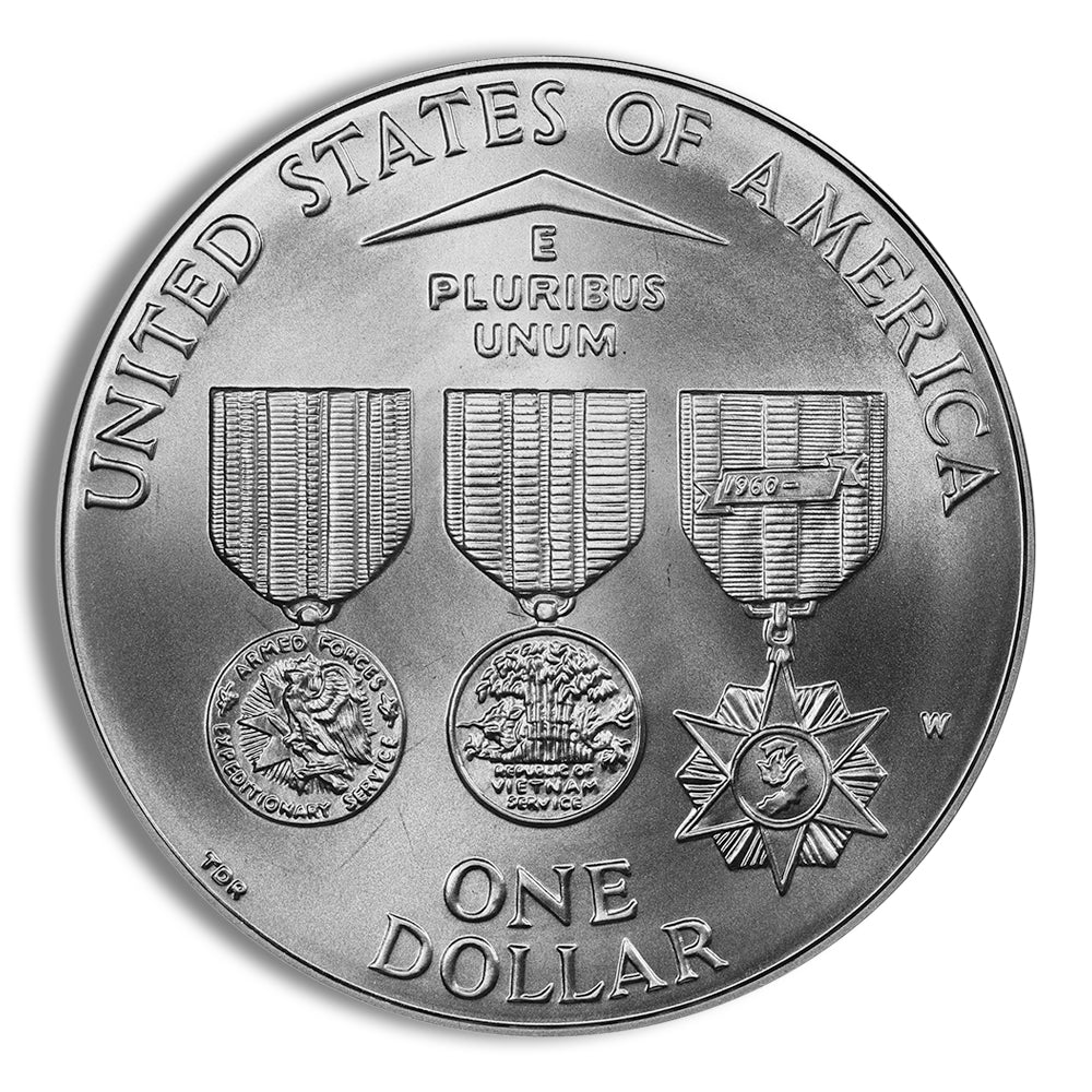 1994-W $1 Vietnam Vets Silver Commem - BU