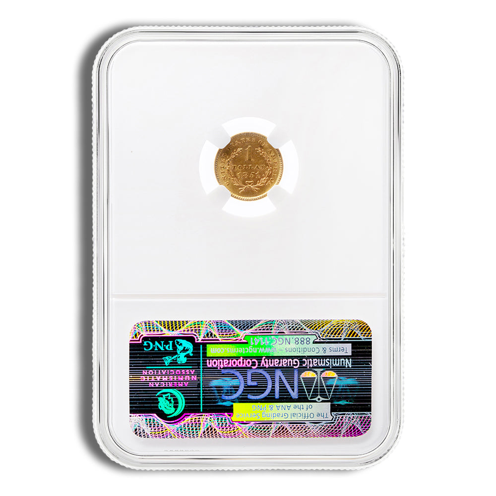$1 Gold Liberty Type 1 - NGC MS62