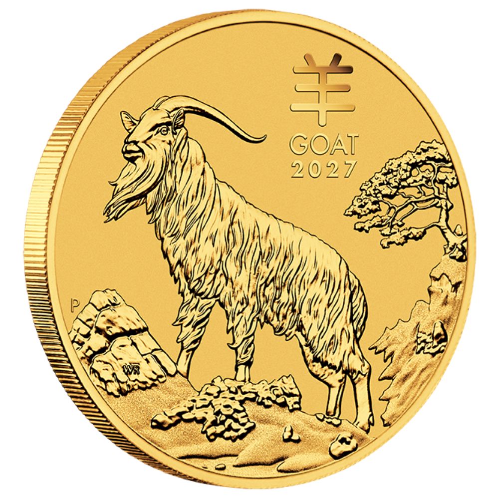 2027 1/10 oz Australia Gold Lunar Goat BU - Series III