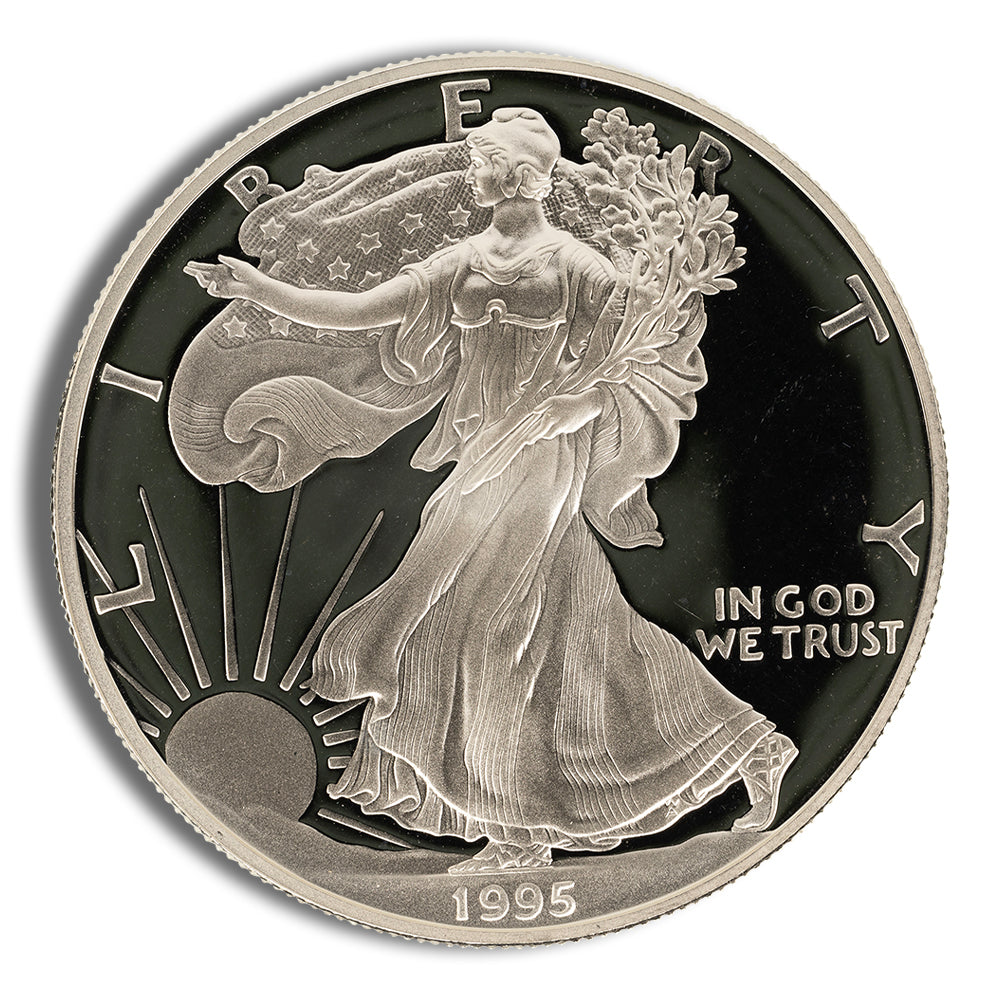 1995-P Proof Silver Eagle with Box & COA