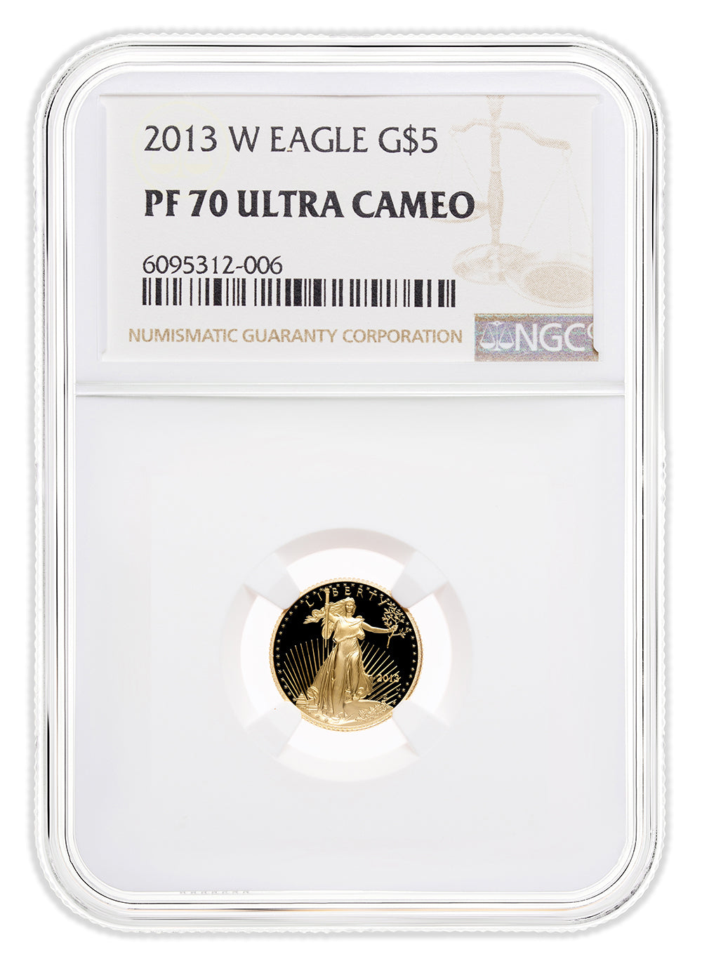 2013-W 1/10 oz Proof Gold Eagle $5 NGC PF70