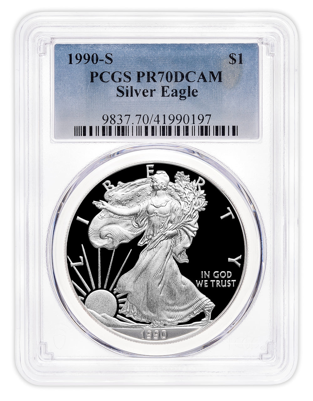 1990-S Proof Silver Eagle PCGS PR70