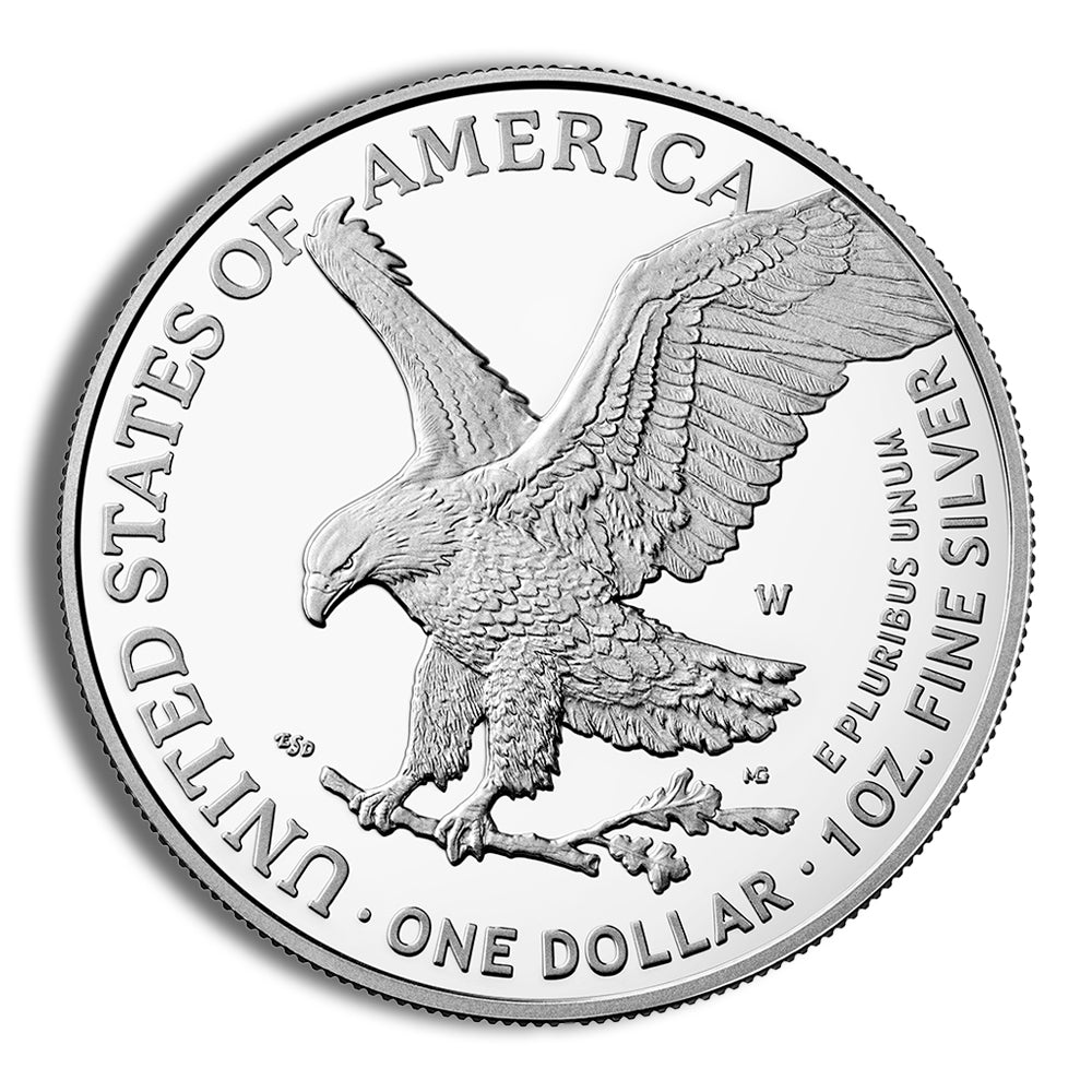 2021-W Proof Silver Eagle with Box & COA - Type 2