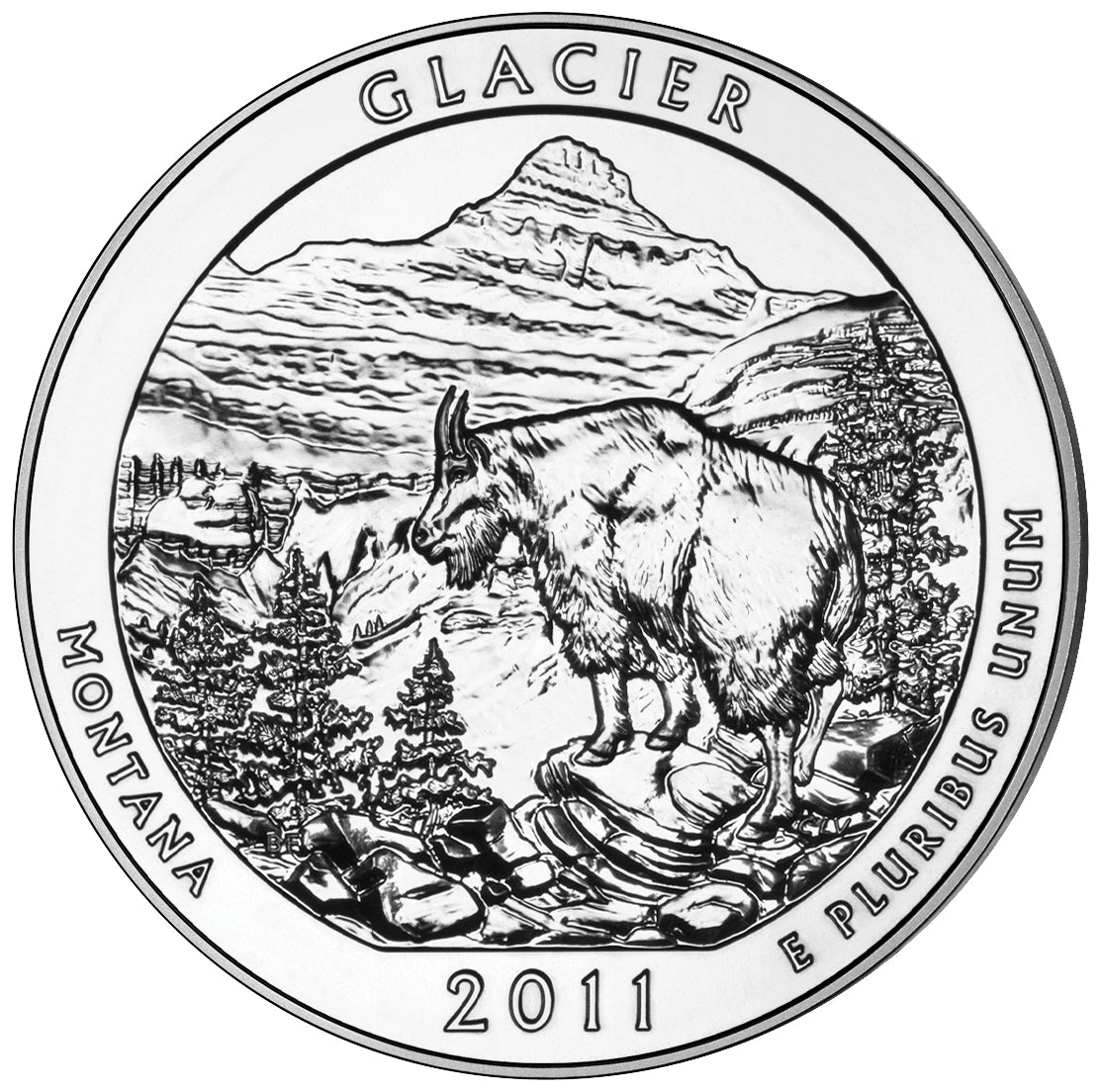 2011 5 oz ATB Glacier Silver Coin - BU