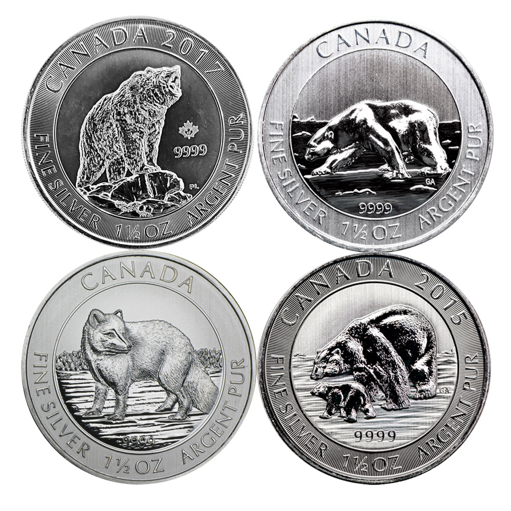 Canadian 1.5 oz Wildlife Silver Coin (Year/Design Varies)