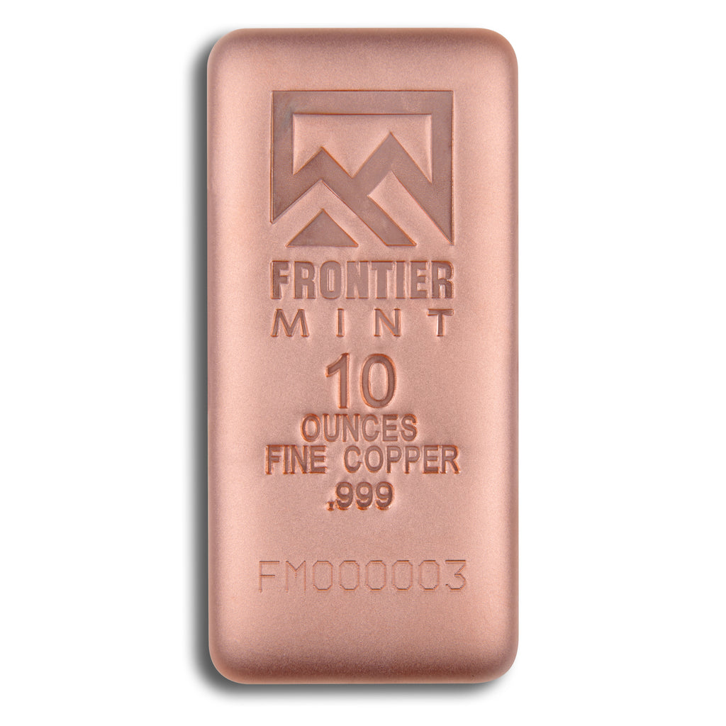 10 oz Copper Bar - Frontier Mint