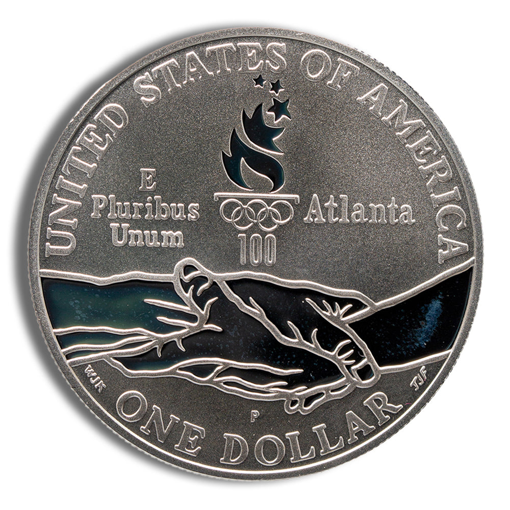 1995-D $1 Olympic Cycling Silver Commem - BU