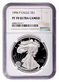 1996-P Proof Silver Eagle NGC PF70