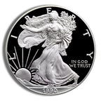 1990-S Proof Silver Eagle with Box & COA