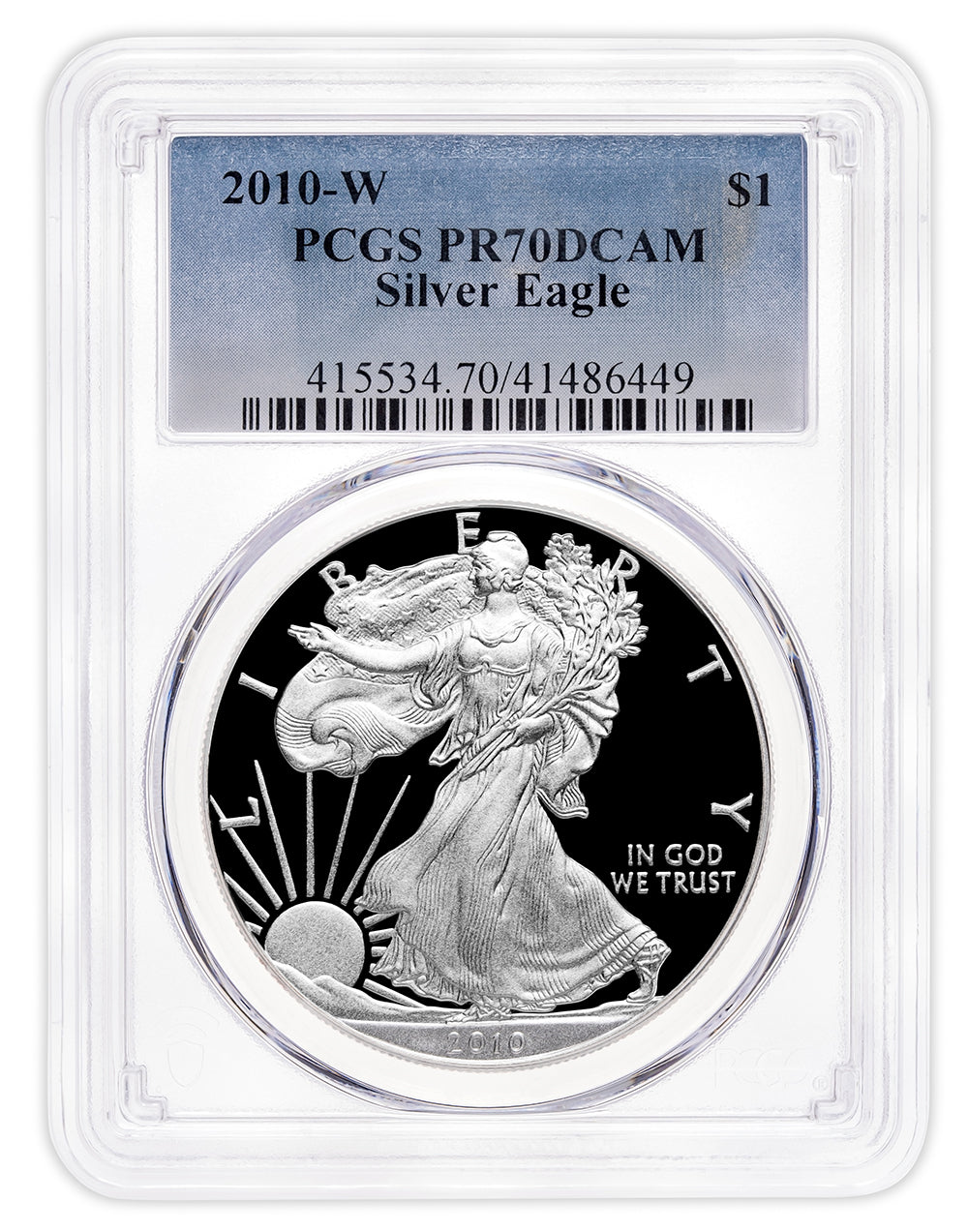 2010-W Proof Silver Eagle PCGS PR70