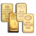 10 oz Gold Bar - Brand Varies.9999