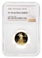 2001-W 1/4 oz Proof Gold Eagle $10 NGC PF70