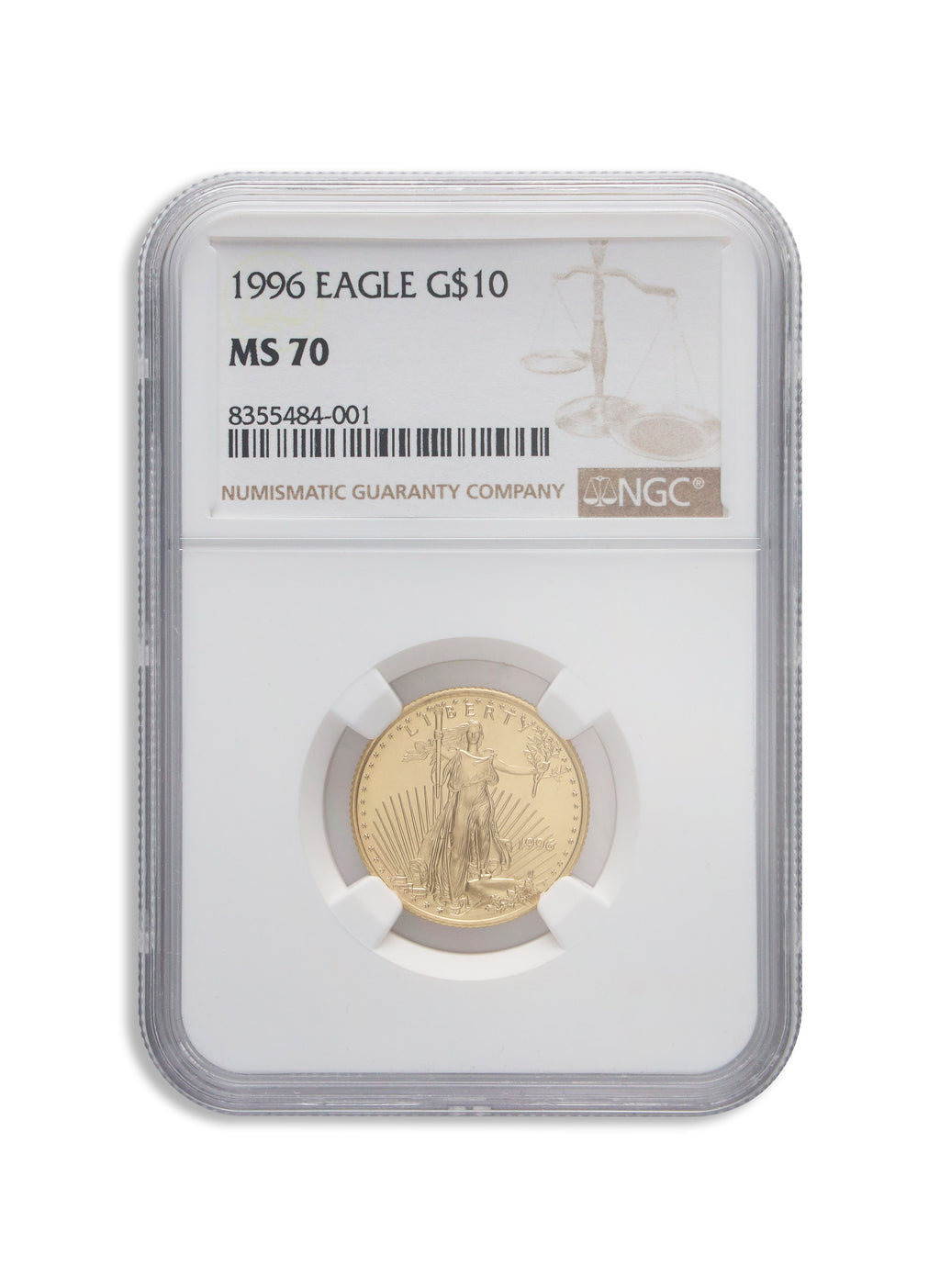 1996 1/4 oz Gold Eagle $10 NGC MS70