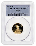 2010-W 1/4 oz Proof Gold Eagle $10 PCGS PR70