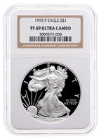 1993-P Proof Silver Eagle NGC PF69