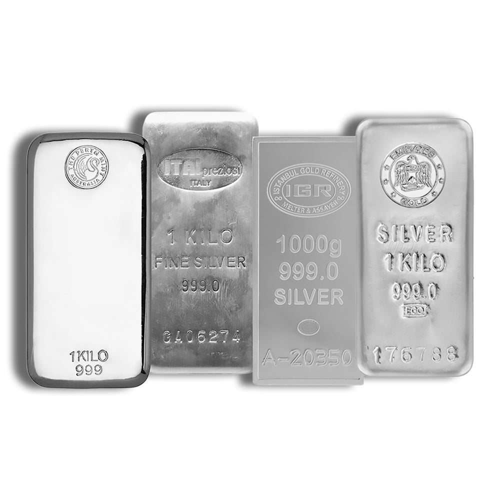 1 Kilo Silver Bar - Design Varies