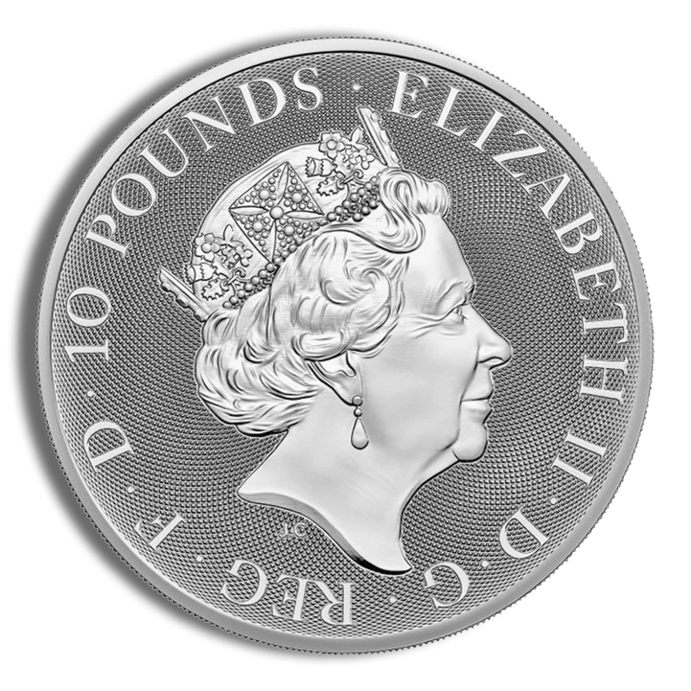 2023 10 oz Silver Great Britain Tudor Beasts - Yale of Beaufort